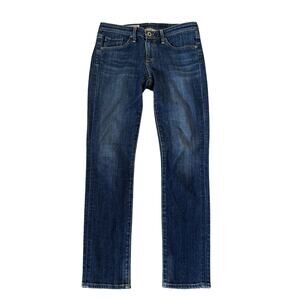 AG Adriano Goldschmied The Stevie Slim Straight Petite Jeans Dark Wash 26 PETITE